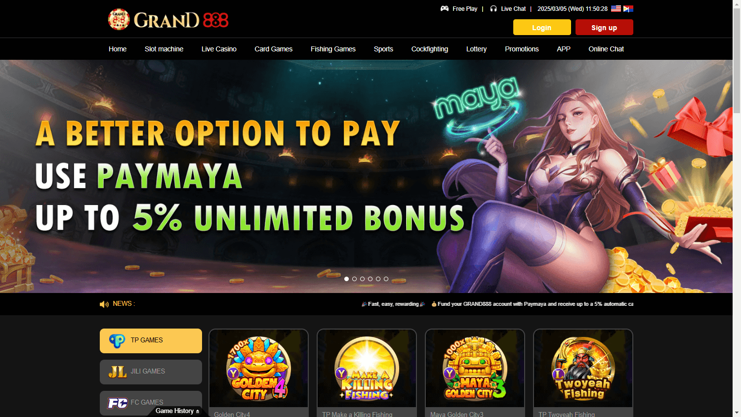 GRAND888 Casino Desktop screenshot